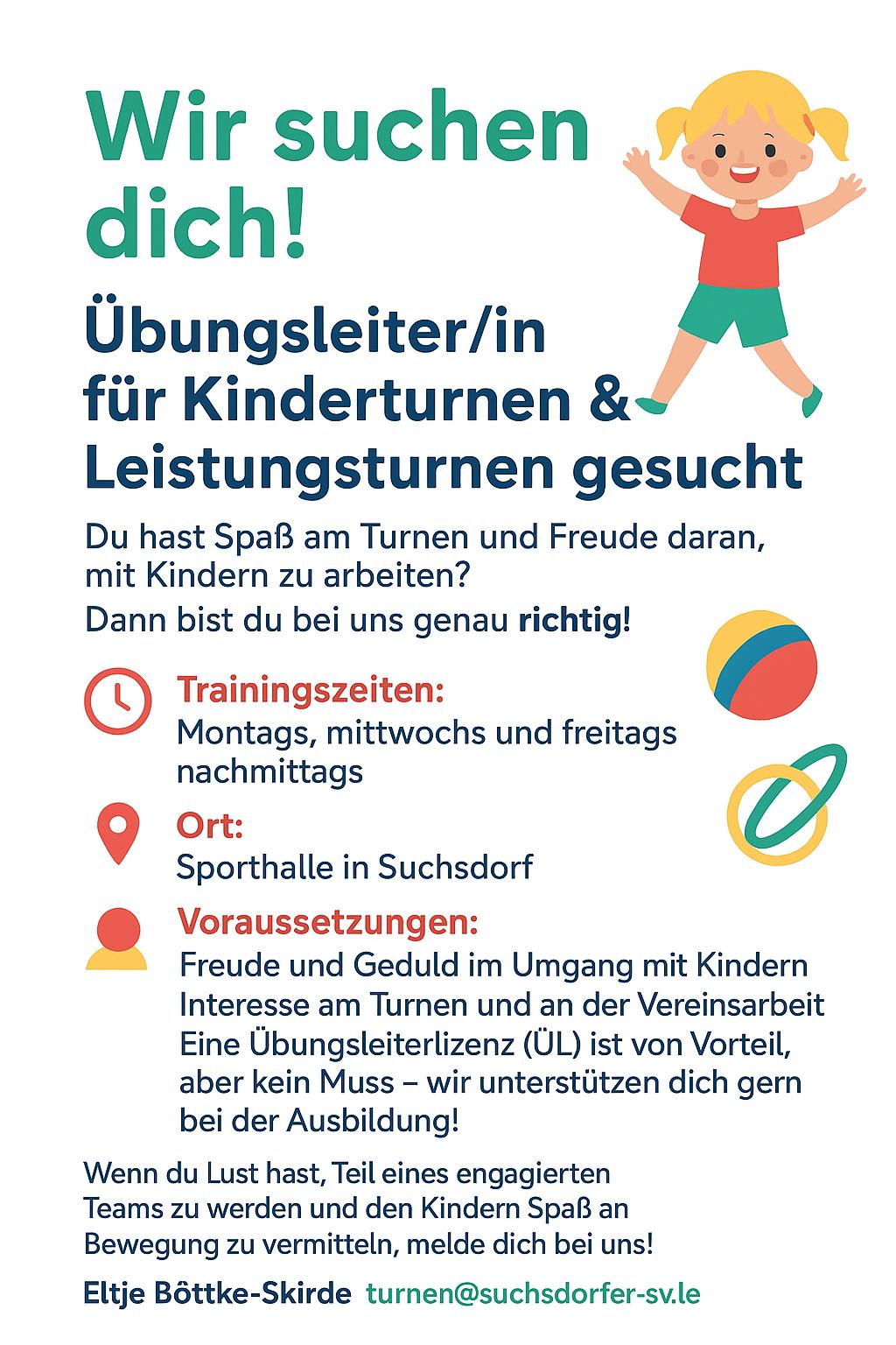 Übungsleiter gesucht!