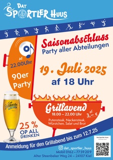 Saisonabschlussfeier für alle Abteilungen des SSV