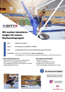 Sichtungsturnen für Jungen – Einladung vom Landestrainer